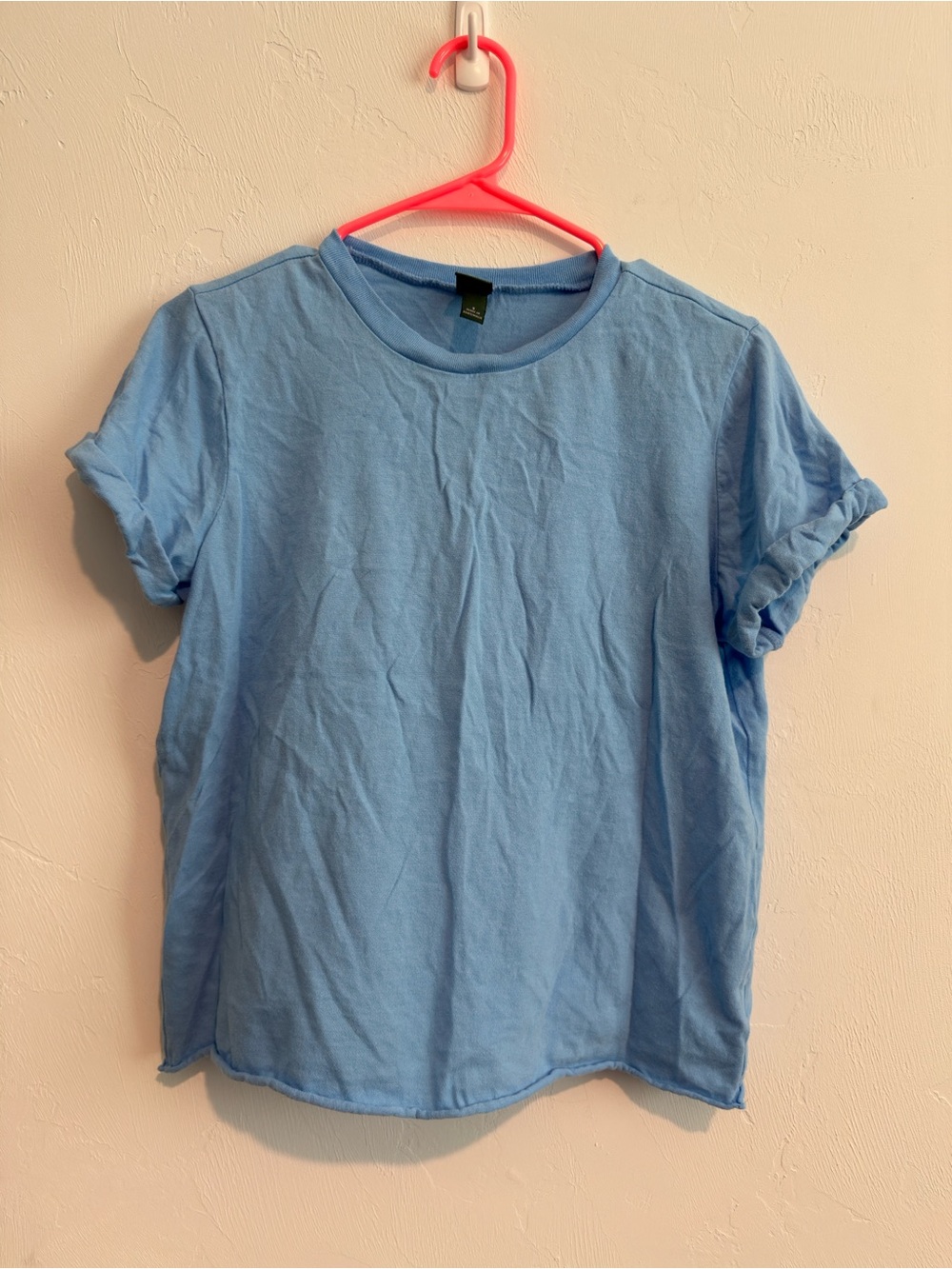 Wild Fable Light Blue Cuffed Sleeve T-Shirt sz S